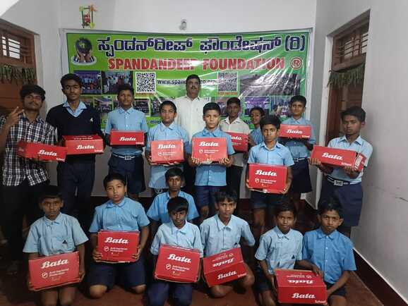 Kempegowda International Airport Foundation Donated Bata shoes.